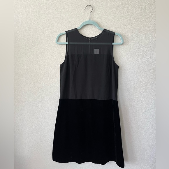 Ann Taylor Sleeveless Black Velvet Skirt Above Knee Dress Women's Size 8 NWT - Picture 4 of 15